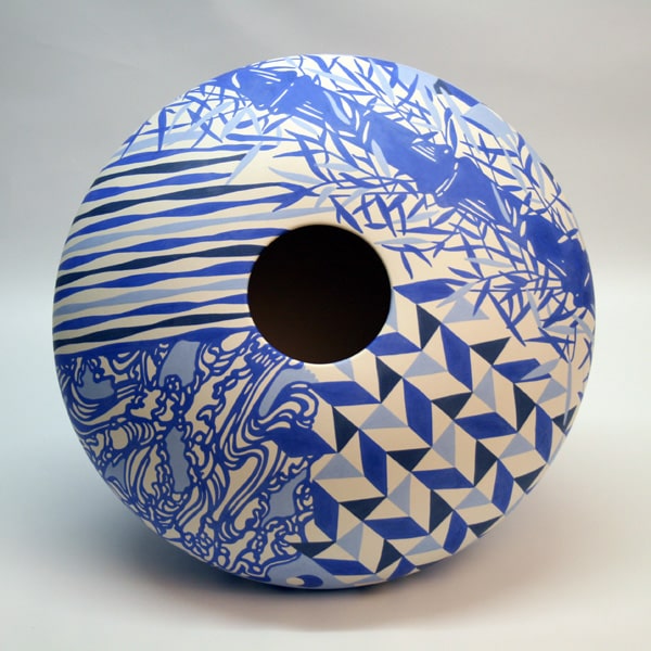 ELOISA GOBBO Oval ceramic 45x45x23 cm